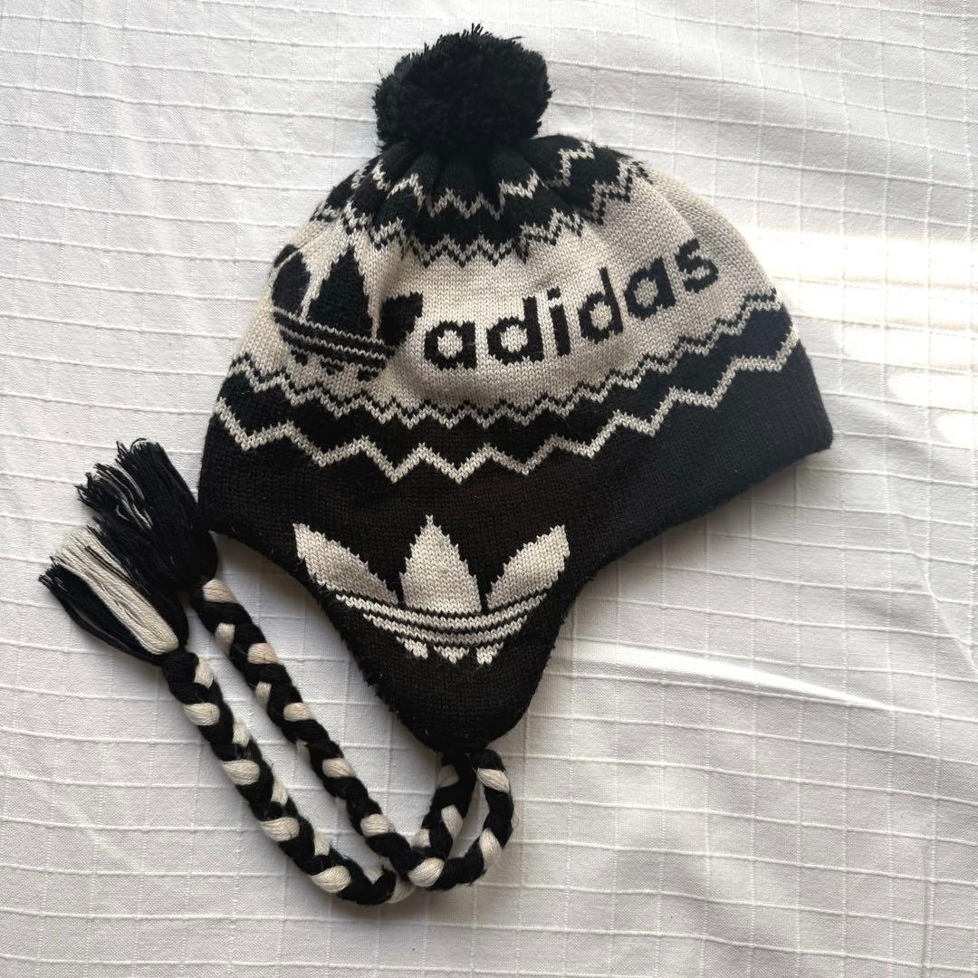 【レア】 adidas original ニット帽 Y2K フライトキャップ