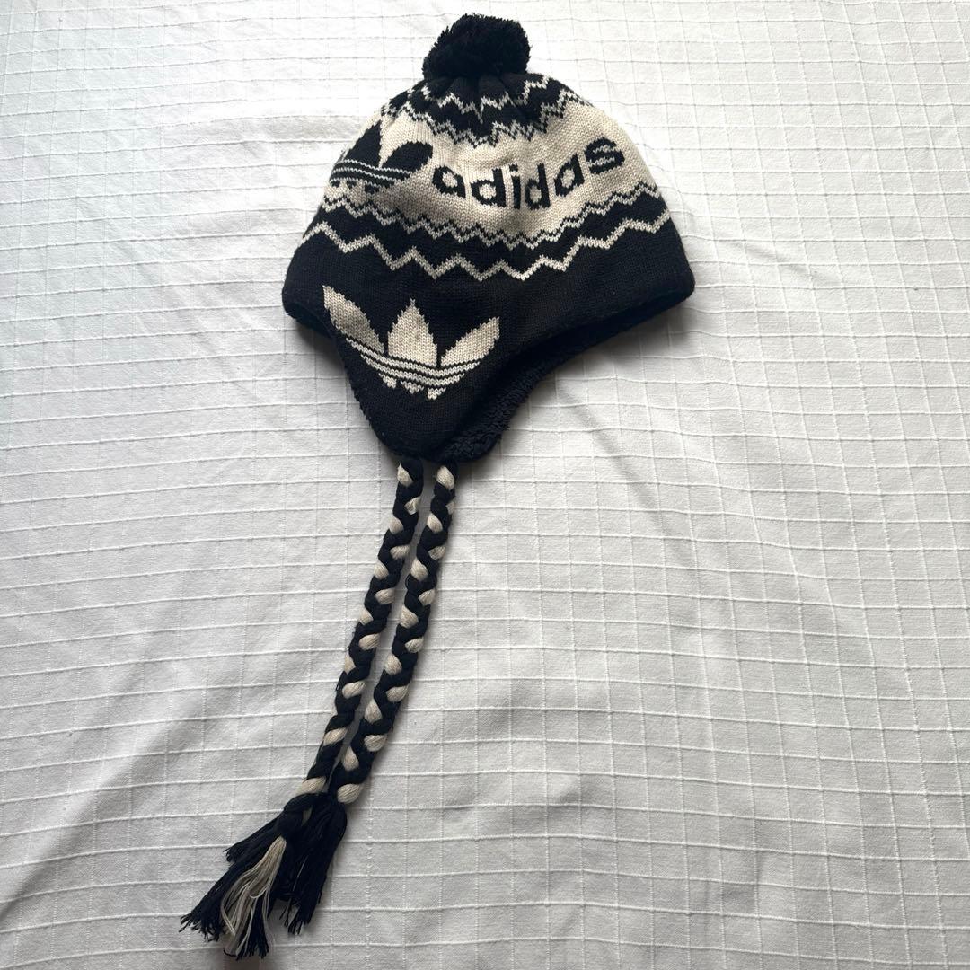【レア】 adidas original ニット帽 Y2K フライトキャップ