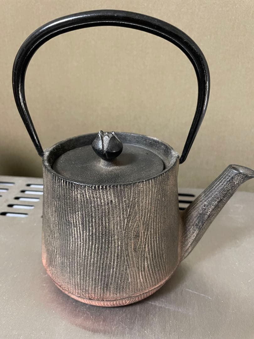 南部鉄器　花つぼみ＆木目模様