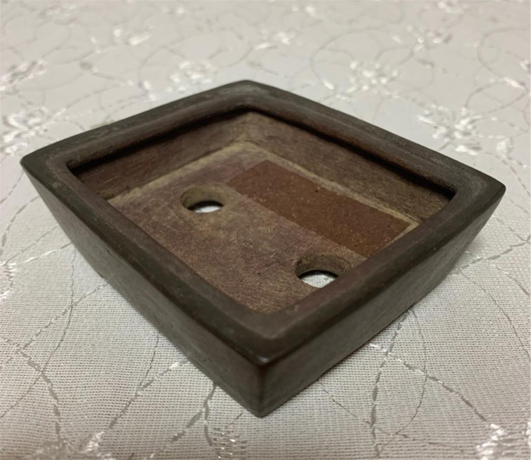 町直　長方　盆栽鉢　浅め