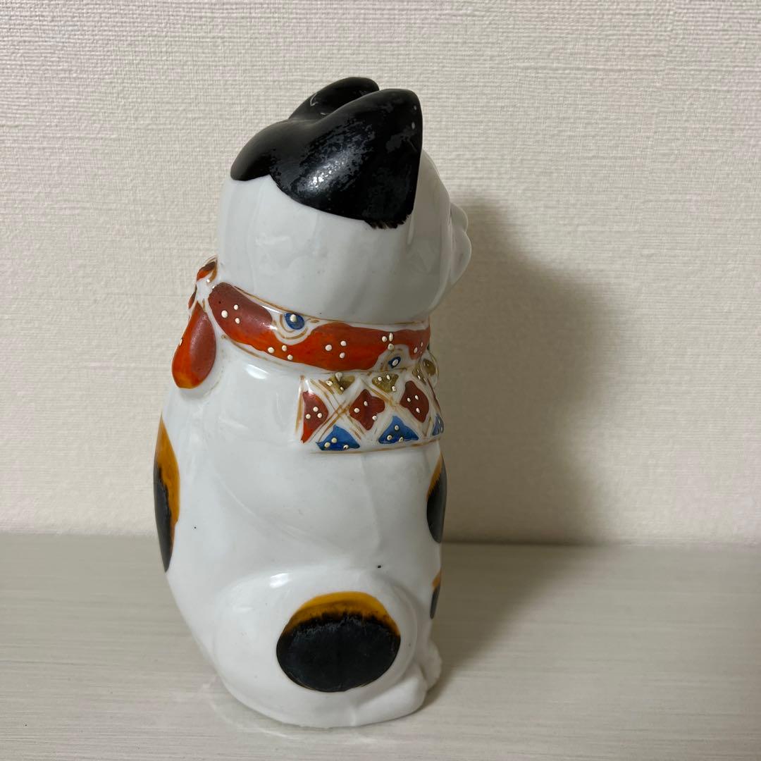 招福　招き猫 アンティーク　古瀬戸　レトロ　縁起物　約１８センチ　猫　置物