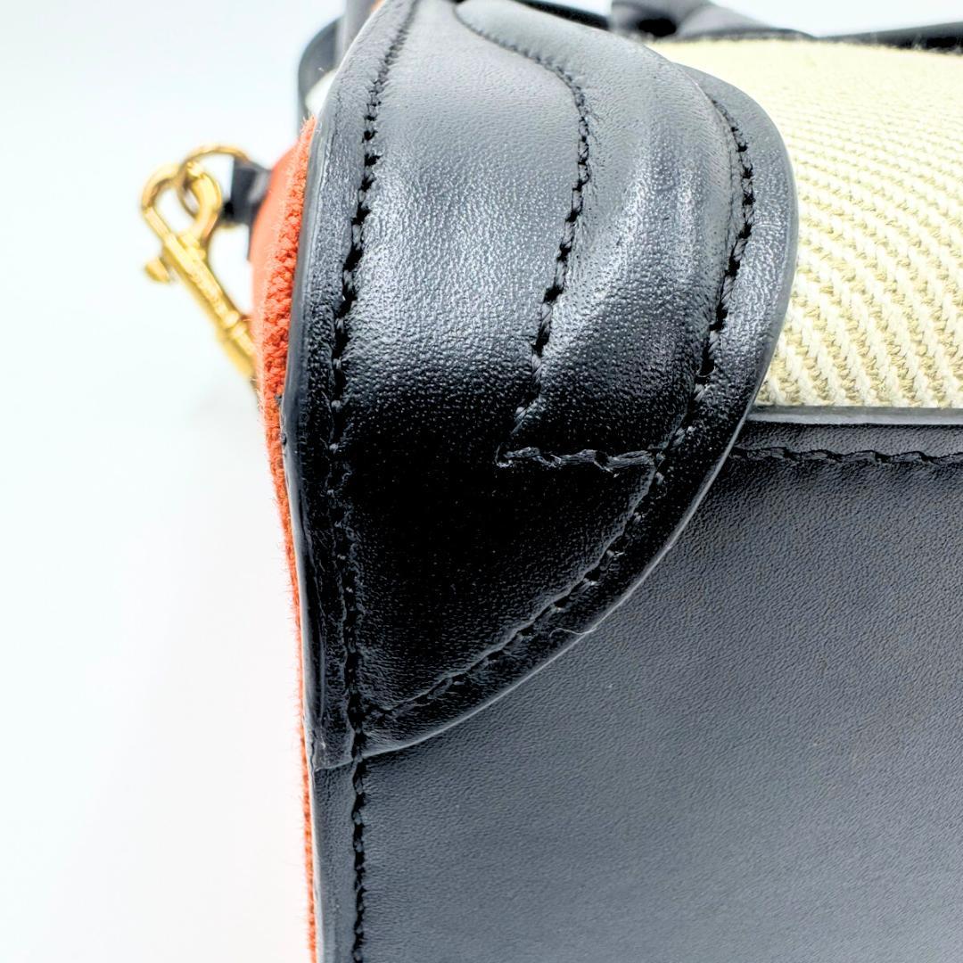 CELINE セリーヌ ラゲージ ナノ トリコロール ハンドバッグ