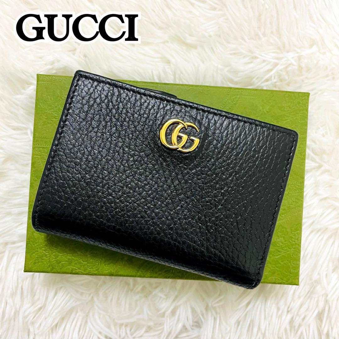 極美✨付属完備✨GUCCI 二つ折り GGマーモント バイカラー 日本限定