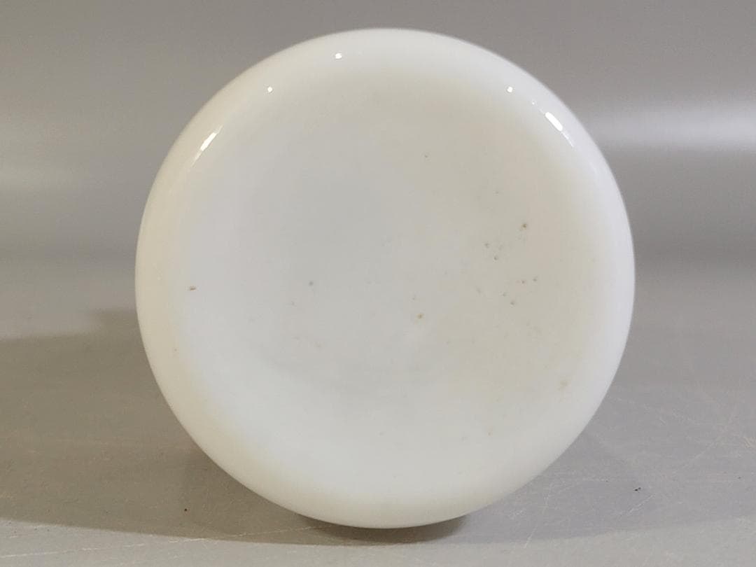 白色 江戸硝子 瓶 古美術 DT432