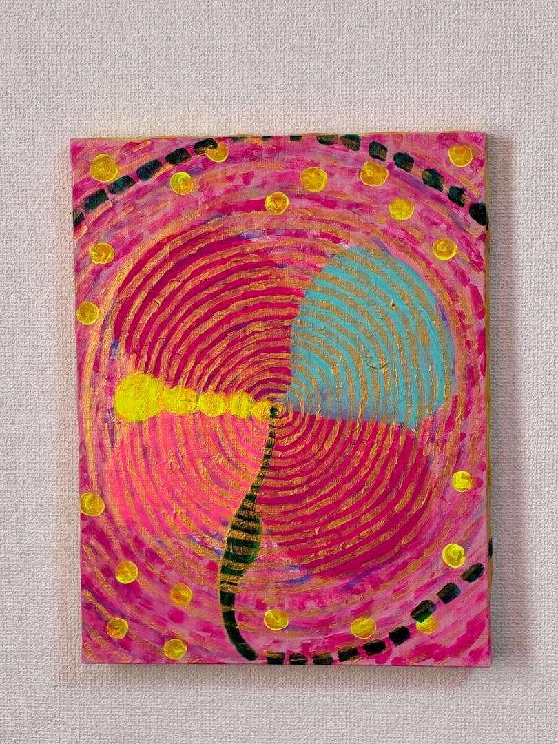 アクリル画　インテリア　フラワー