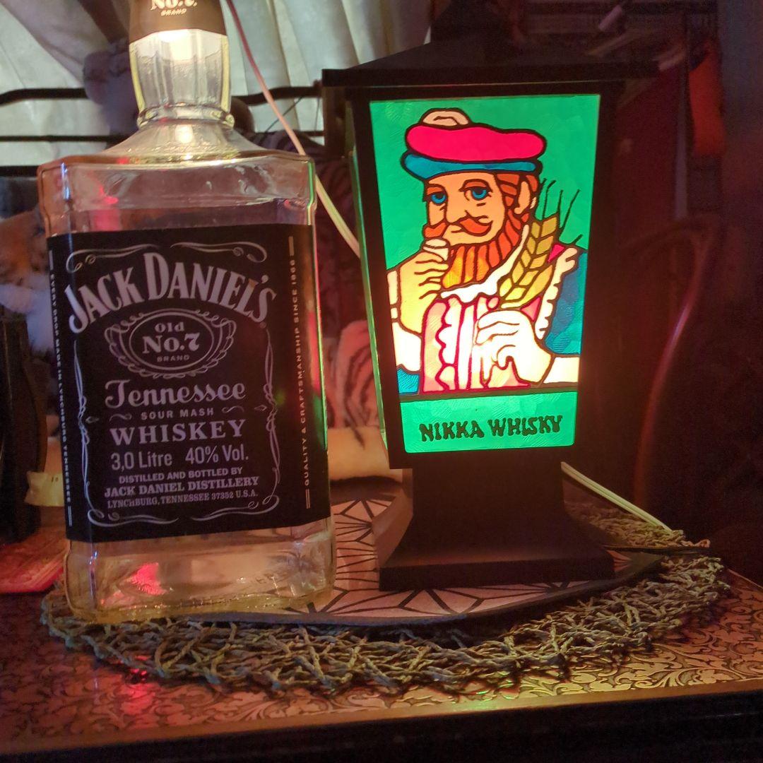 ニッカウイスキーステンドグラス風ランプ☆ジャックダニエルランプ☆2点非売品☆