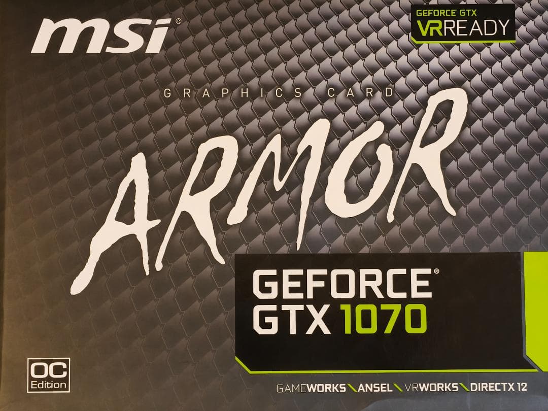 グラフィックボード・グラボ・ビデオカード MSI Geforce GTX1070 ARMOR 8G OC