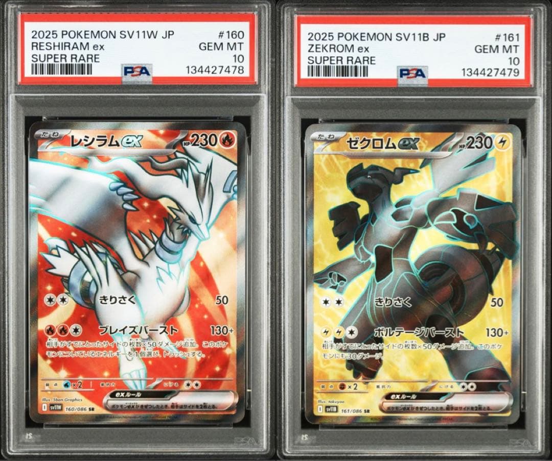 レシラムex ゼクロムex SR PSA10