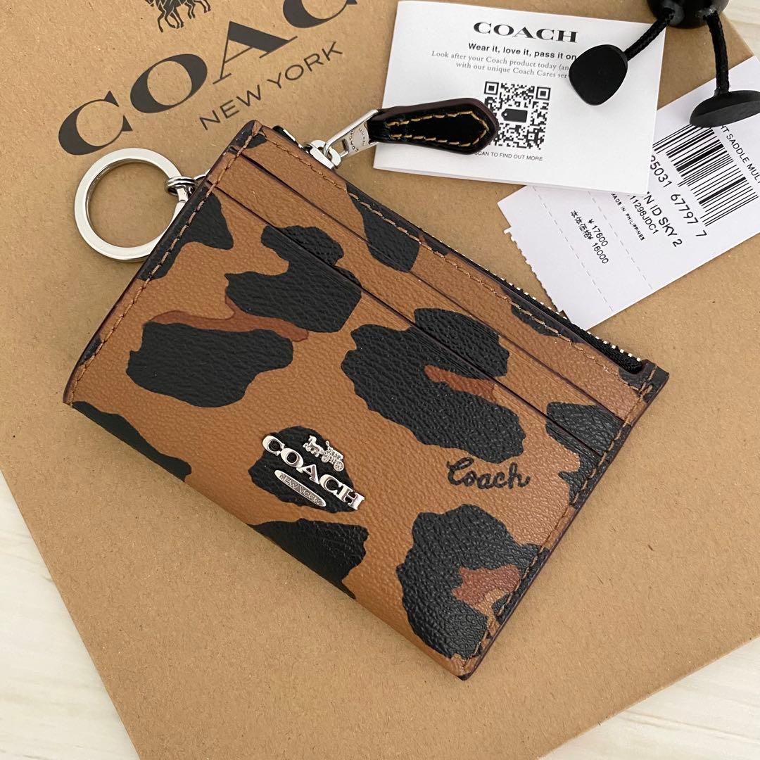 COACH ケース ヒョウ柄 小銭入れ財布