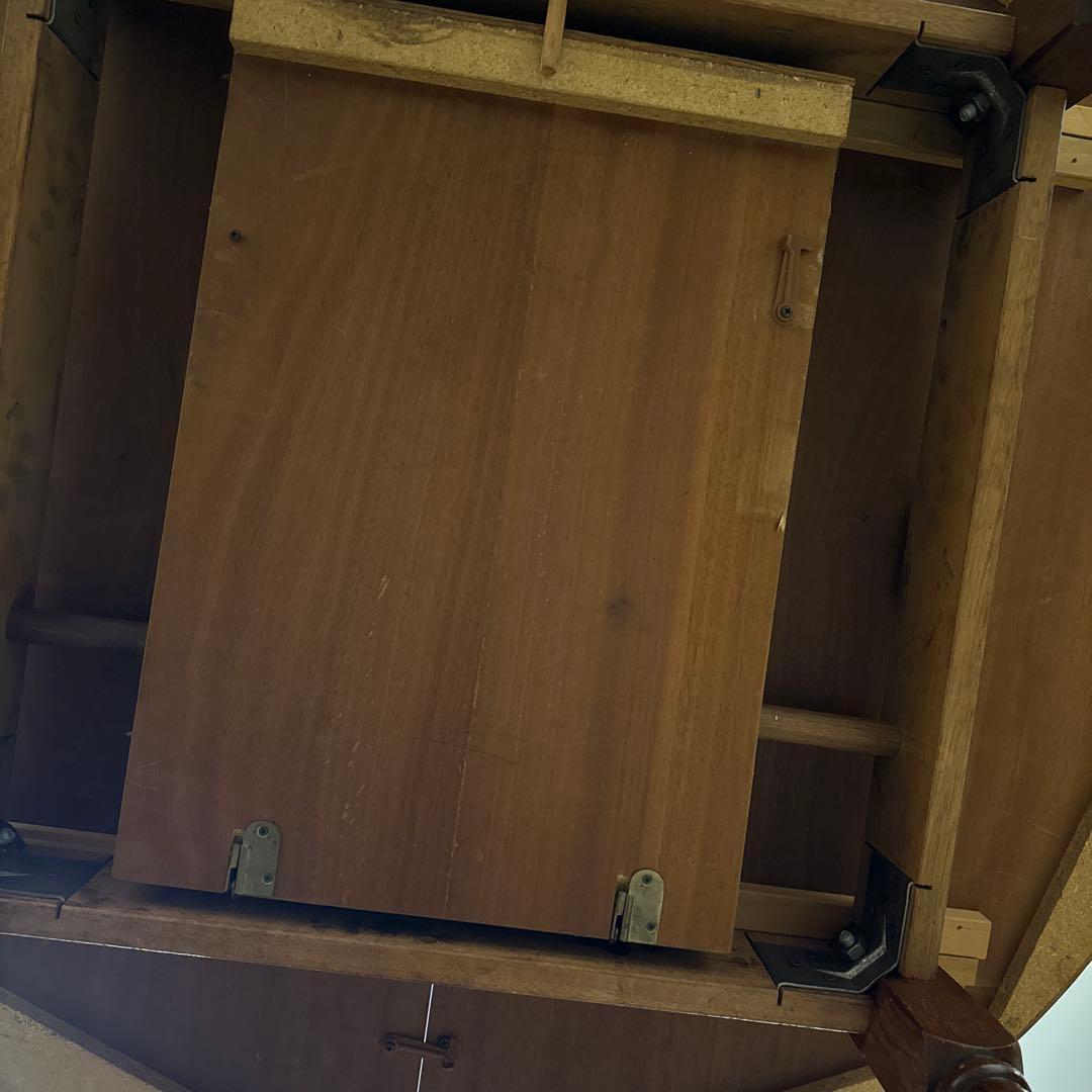 ヴィンテージ エクステンションテーブル　ダイニングテーブル　ラウンド　伸縮