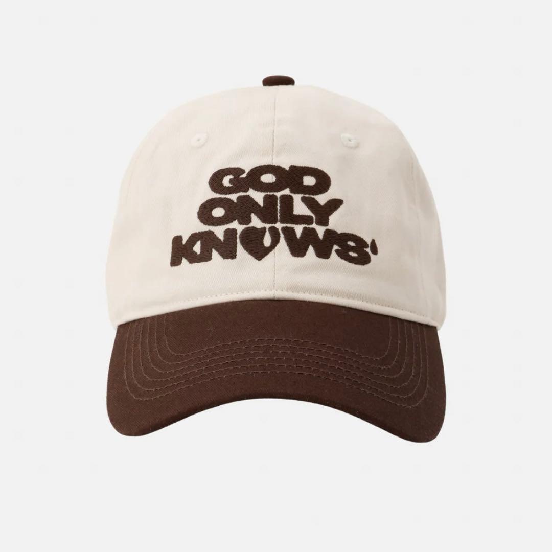 GOD ONLY KNOWS キャップ　ツートン　ブラウン