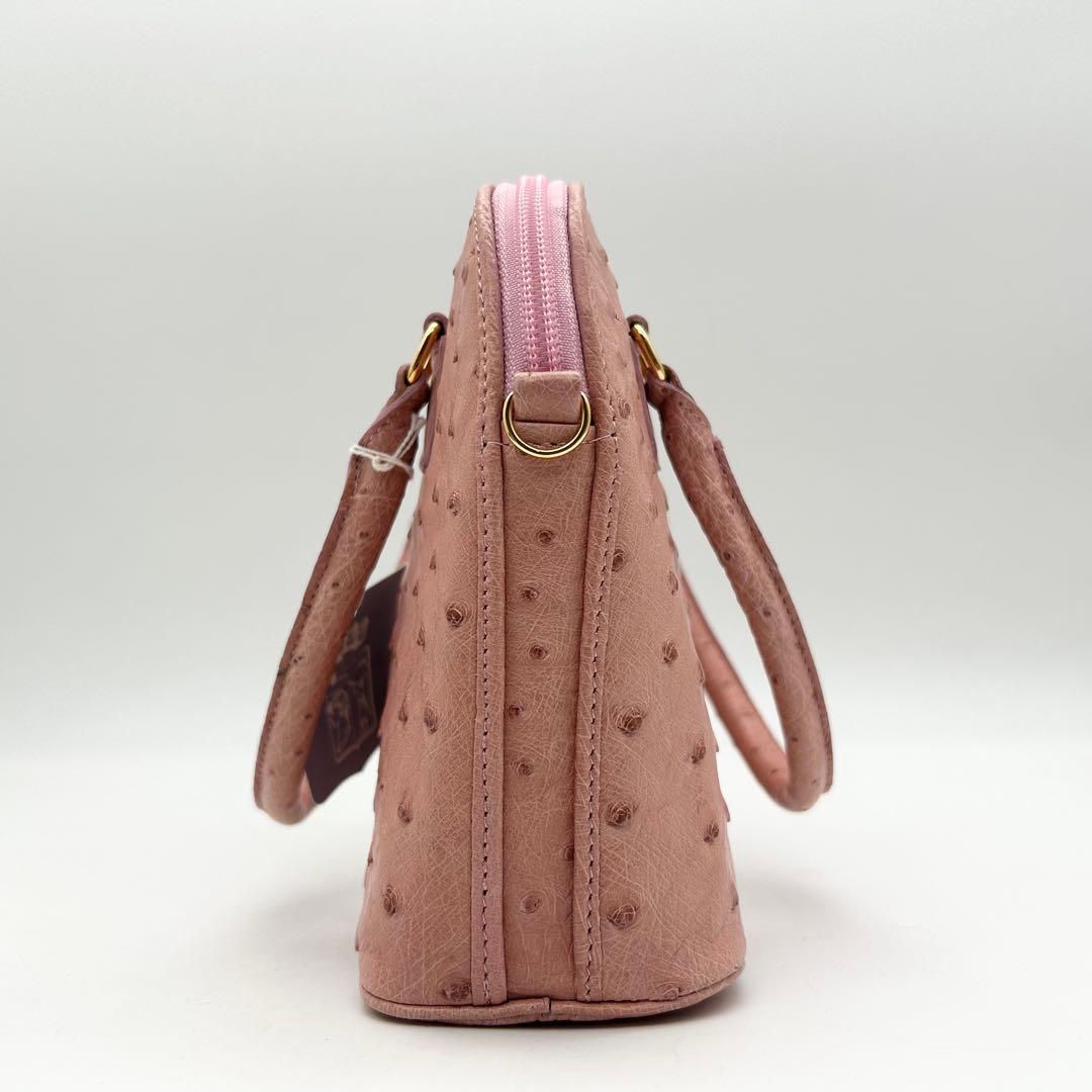 MORABITO　モラビト　オーストリッチ　ショルダーバッグ　2way　ピンク