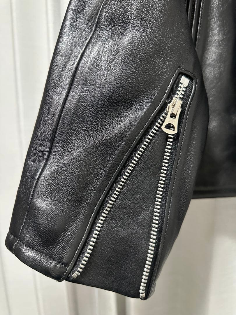 【美品】　Schott/ショット　シングルライダースレザージャケット ブラック