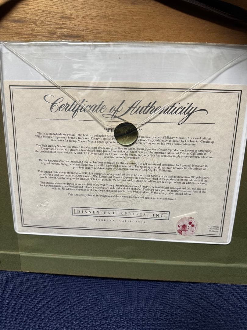ディズニー セル画 Plane Crazy 1928