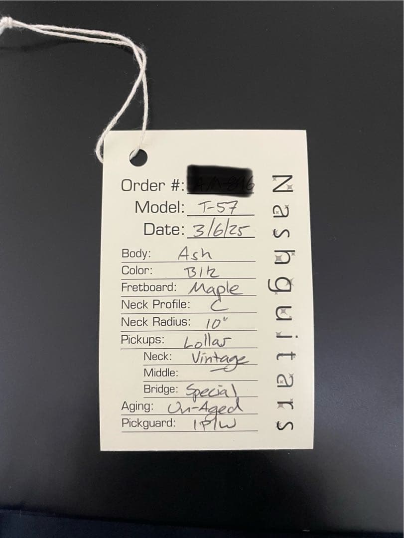 Nash Guitars T57 Un-Aged（エイジド加工なし）　美品