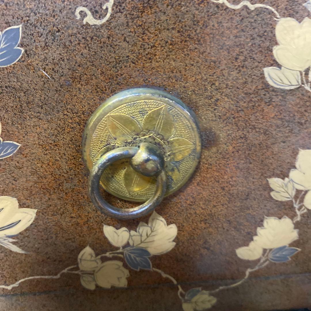 蒔絵梨地金蘭手華文引出し箱