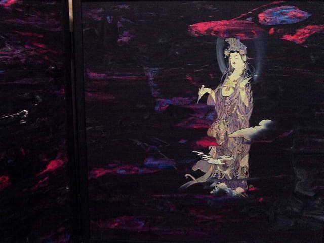 て*り様 大作／真作保証★龍敬子作【悲母観音】衝立額／傑作模写作品／肉筆画