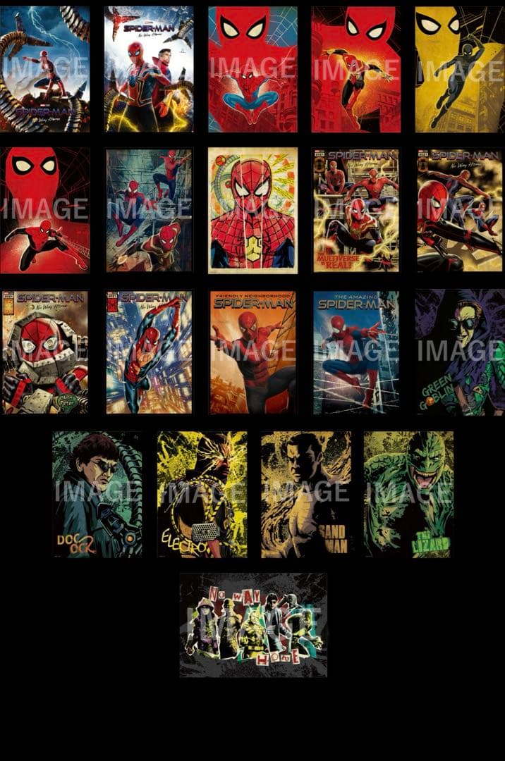 ハッピーくじ　スパイダーマン　ノーウェィホームポスターコンプリート