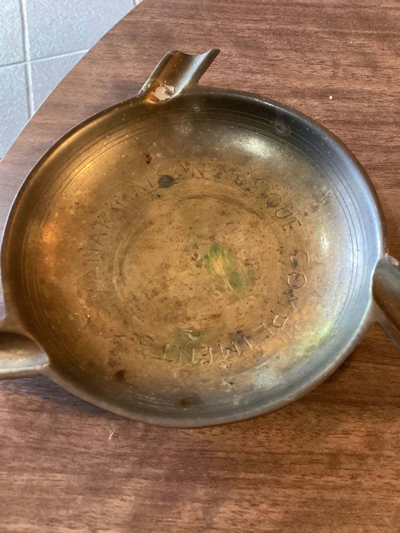 フランスアンティーク　真鍮　灰皿　飾り皿　トレー