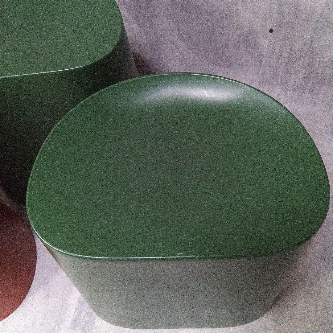 無印良品 スタッキングスツール グリーン レッド 4脚 廃盤