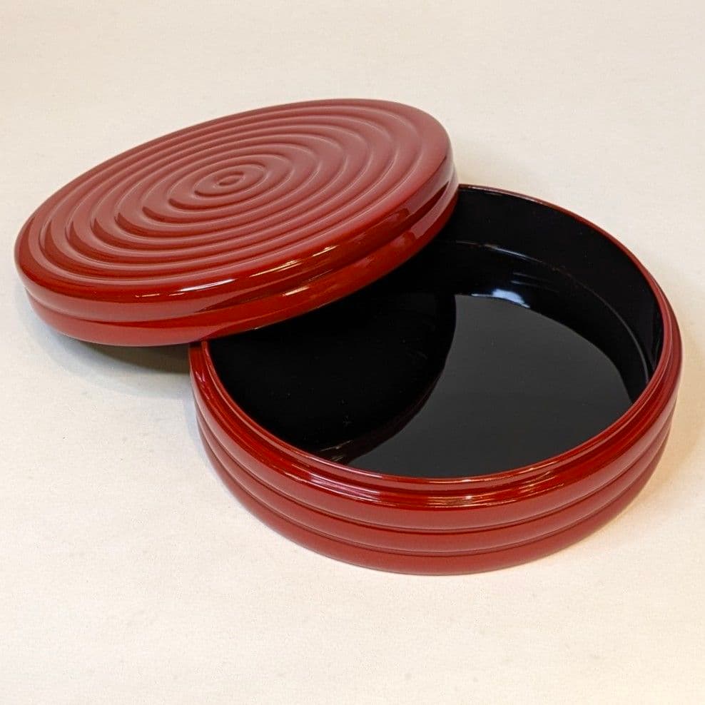 【ゲリラセール・新品】 筋香合　朱漆　6寸　朱塗り　寺院用具　香合