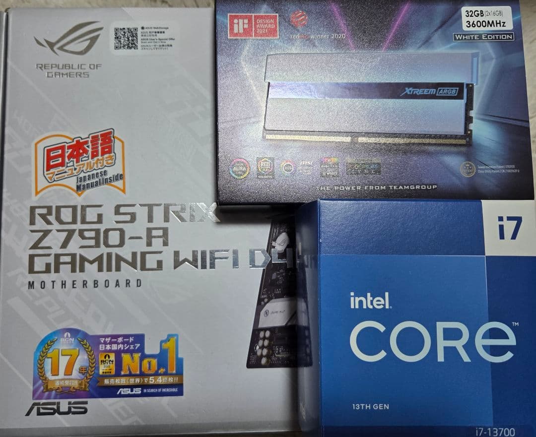 CPU ROG STRIX Z790-A + i7-13700 +Xtreem 32GB