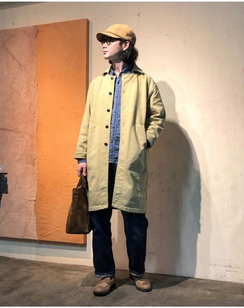 MOTOR 本池秀夫監修　スウェットアトリエコート　ヴィンテージ MOTOレザー