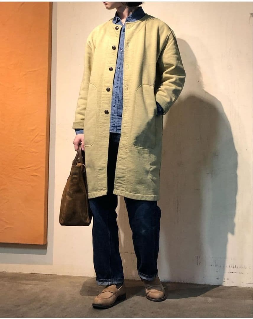 MOTOR 本池秀夫監修　スウェットアトリエコート　ヴィンテージ MOTOレザー