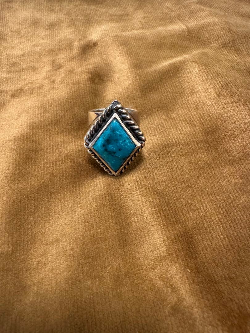 アクセサリー LARRYSMITH RHOMBUSFLATTOP TURQUOISERING