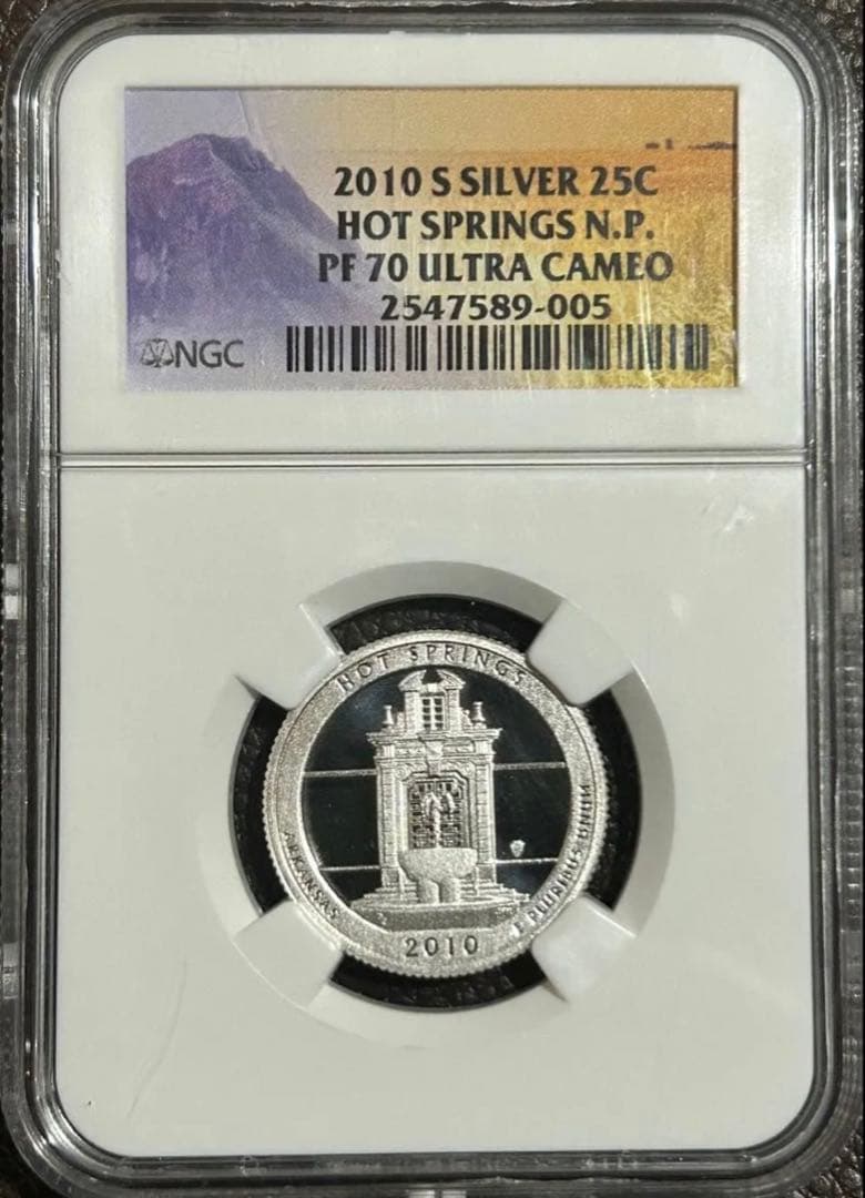 【最高鑑定】2010年銘　アメリカ　25セント銀貨　NGC鑑定　PF70 ②