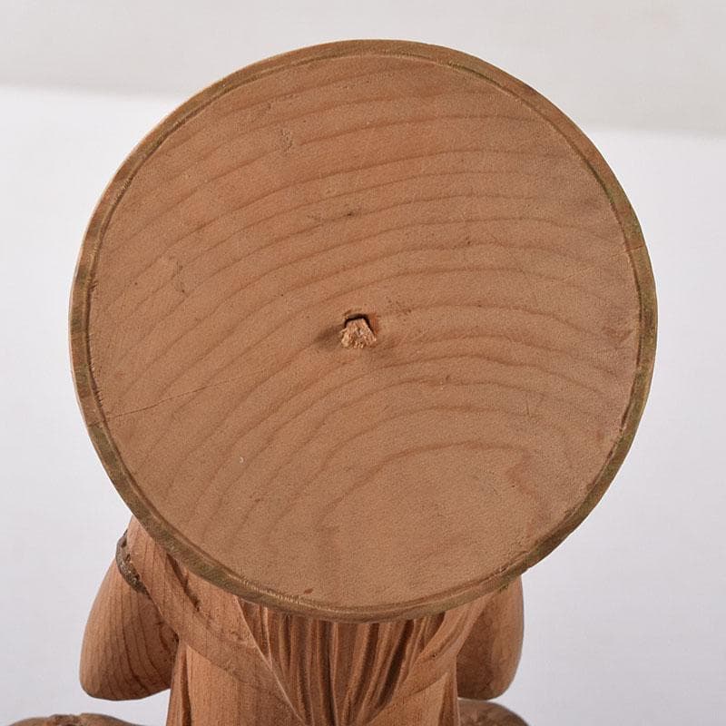 mi　仏教美術　木彫　普賢菩薩像　仏像　置物　共箱　V　7995