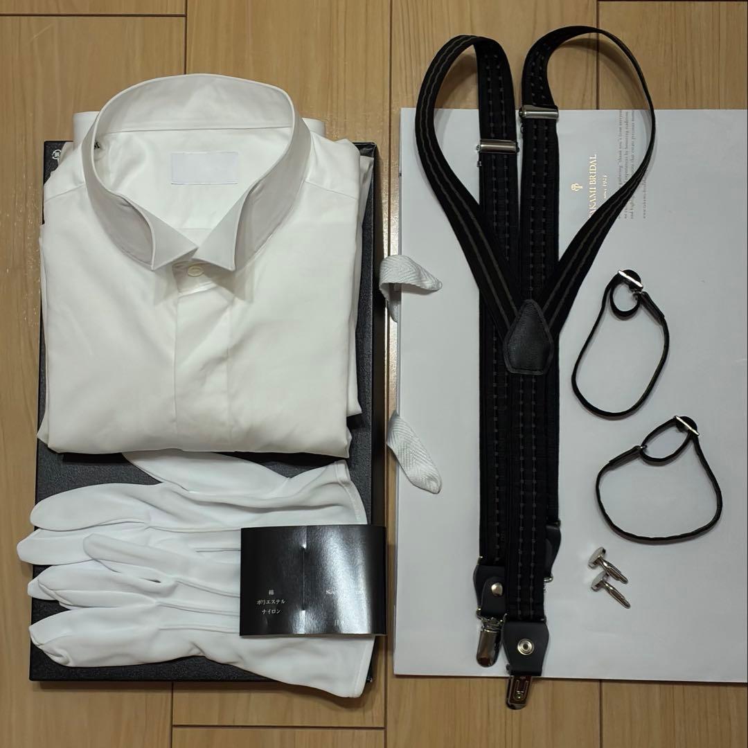 新郎小物セット4点&フォーマルシャツ（Mサイズ）セット　結婚式　タカミブライダル