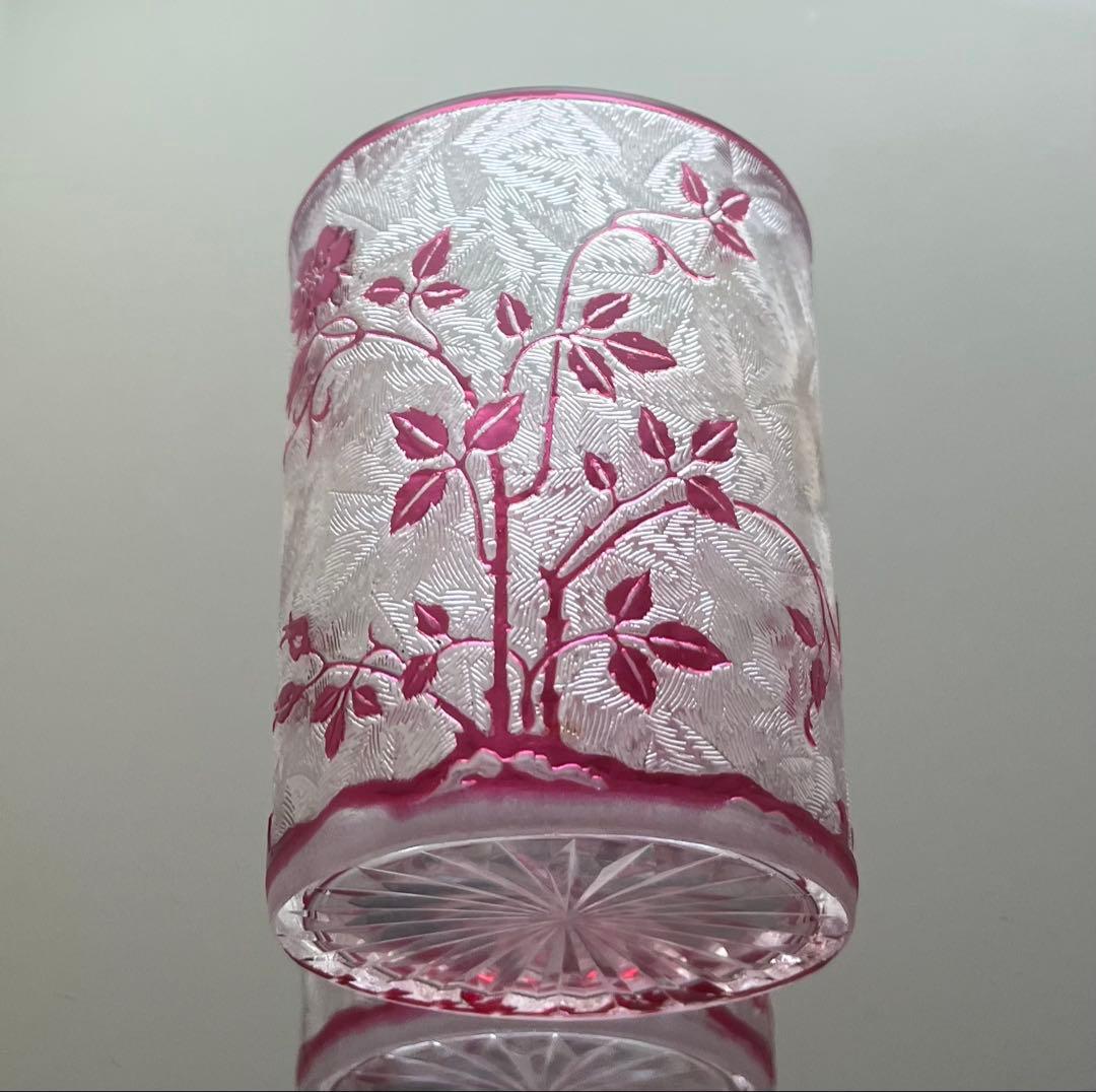 Baccarat バカラ/ 珍品　エグランチエ　アシッドエッチング　グラス