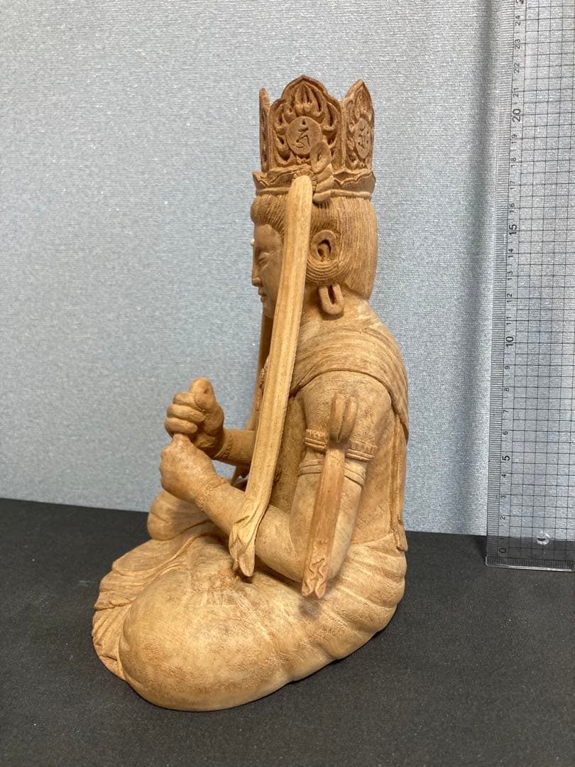 木製 仏像 蓮の花の台座　日大菩薩