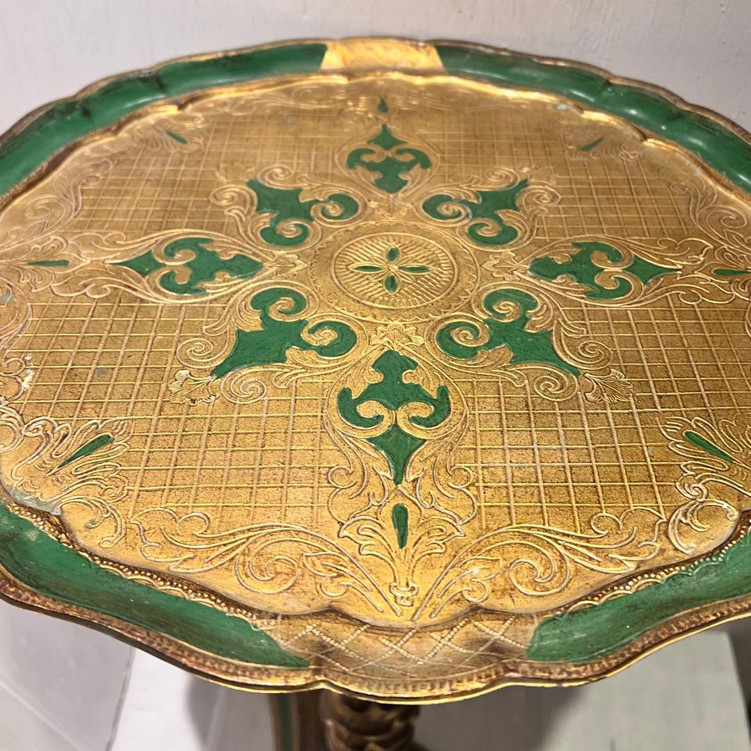 イタリア　フィレンツェ　フローレンタイン・サイドテーブル　一点もの