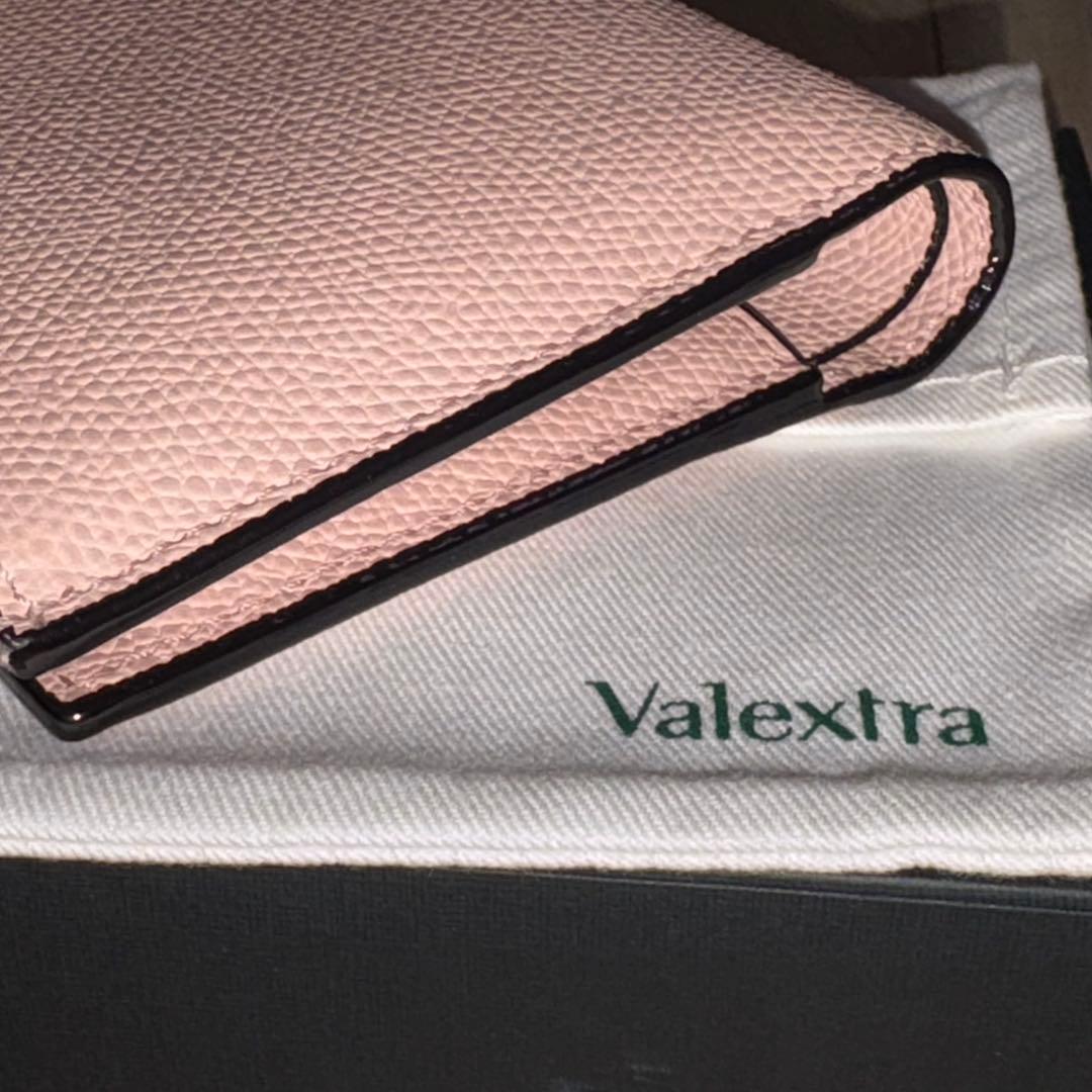 ヴァレクストラ 小銭入れ付き財布 ６カード チークピンク 付属品完備