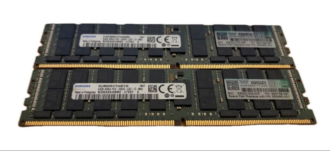 m*o様 Samsung 128GB(64GBx2) RDIMM PC4-266