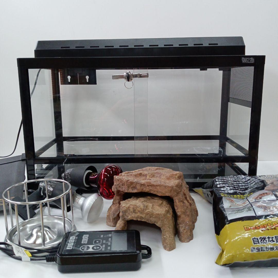 中古爬虫類三晃商会ケージ60ｃｍセット