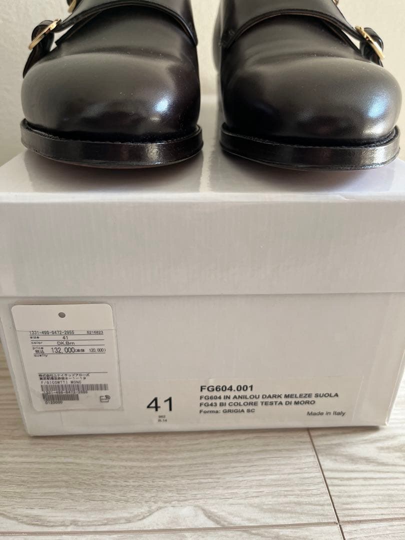 【新品】F.LLI Giacometti FG603 GRIGIA ダブルモンク