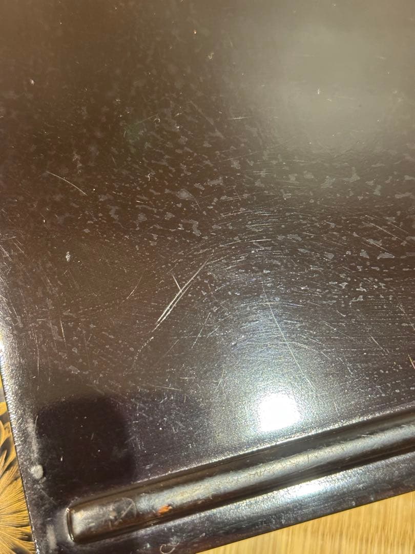 輪島塗 菊花総沈金彫 五段重箱 木製漆器