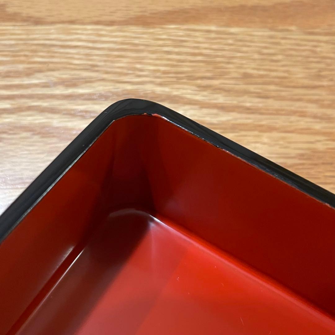 【未使用】祖雅堂 会津白木屋漆器店謹製•2段小重 12×12 •正月•和モダン