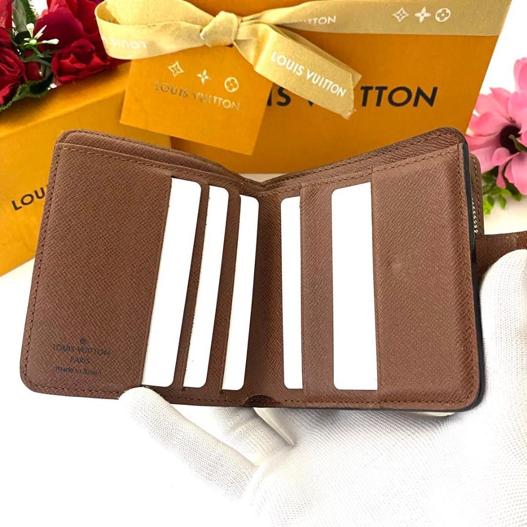 ルイ ヴィトン◎モノグラム コンパクトジップ ラウンドファスナー 二つ折り財布