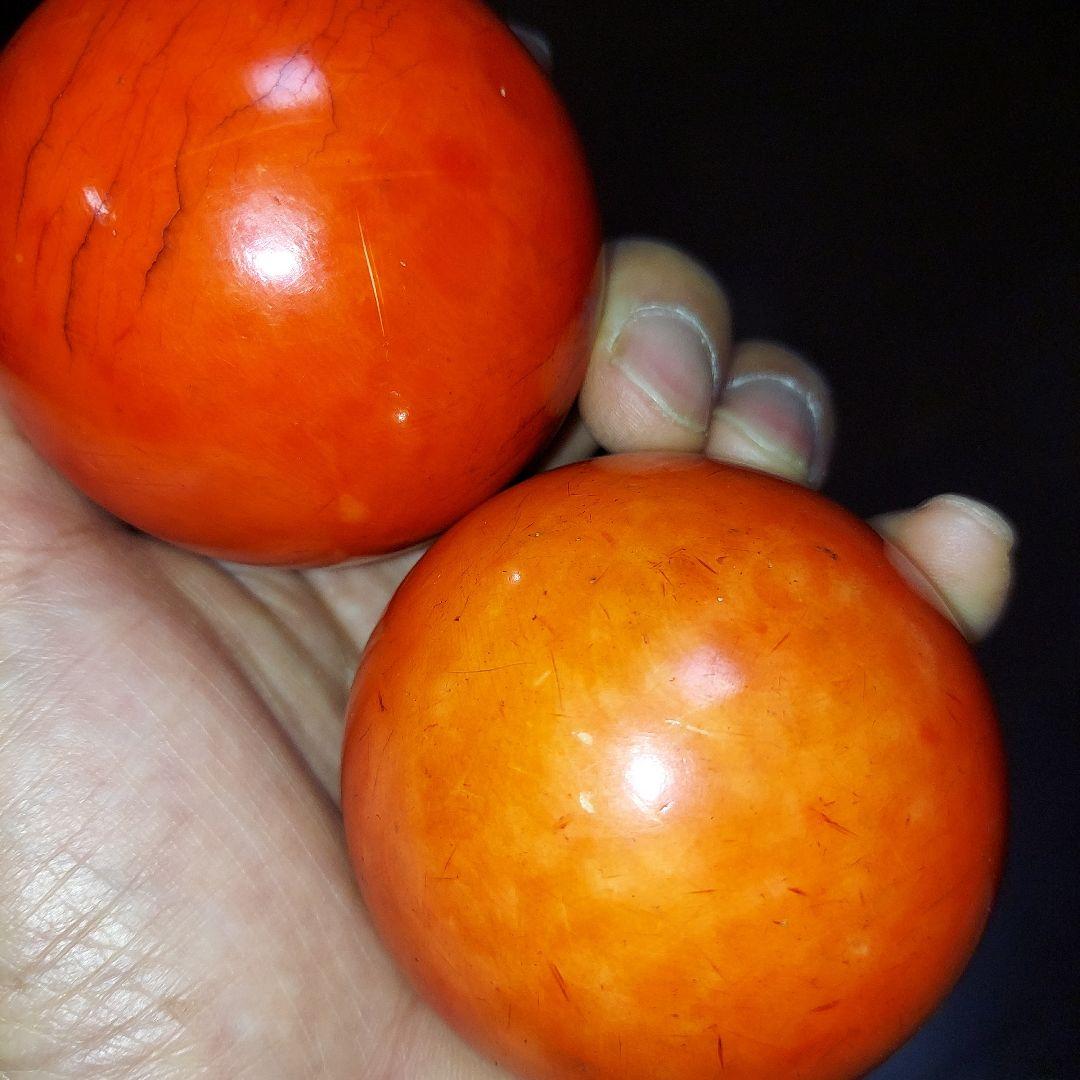 緒締玉 骨董品 天然素材 牙 鯨歯 約6.2cm