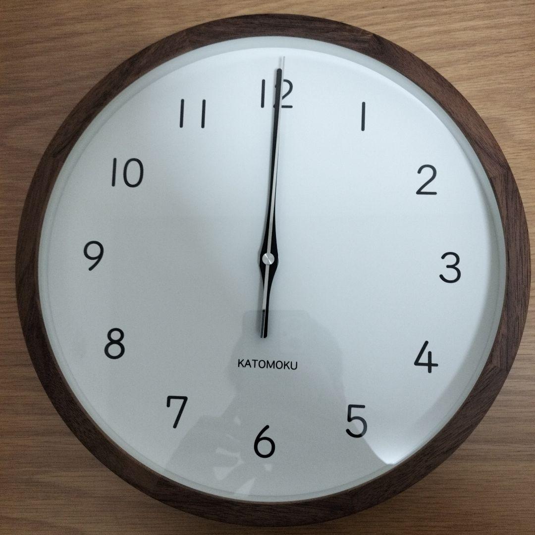 【新品未使用】KATOMOKU moku clock13 ウォールナット電波時計