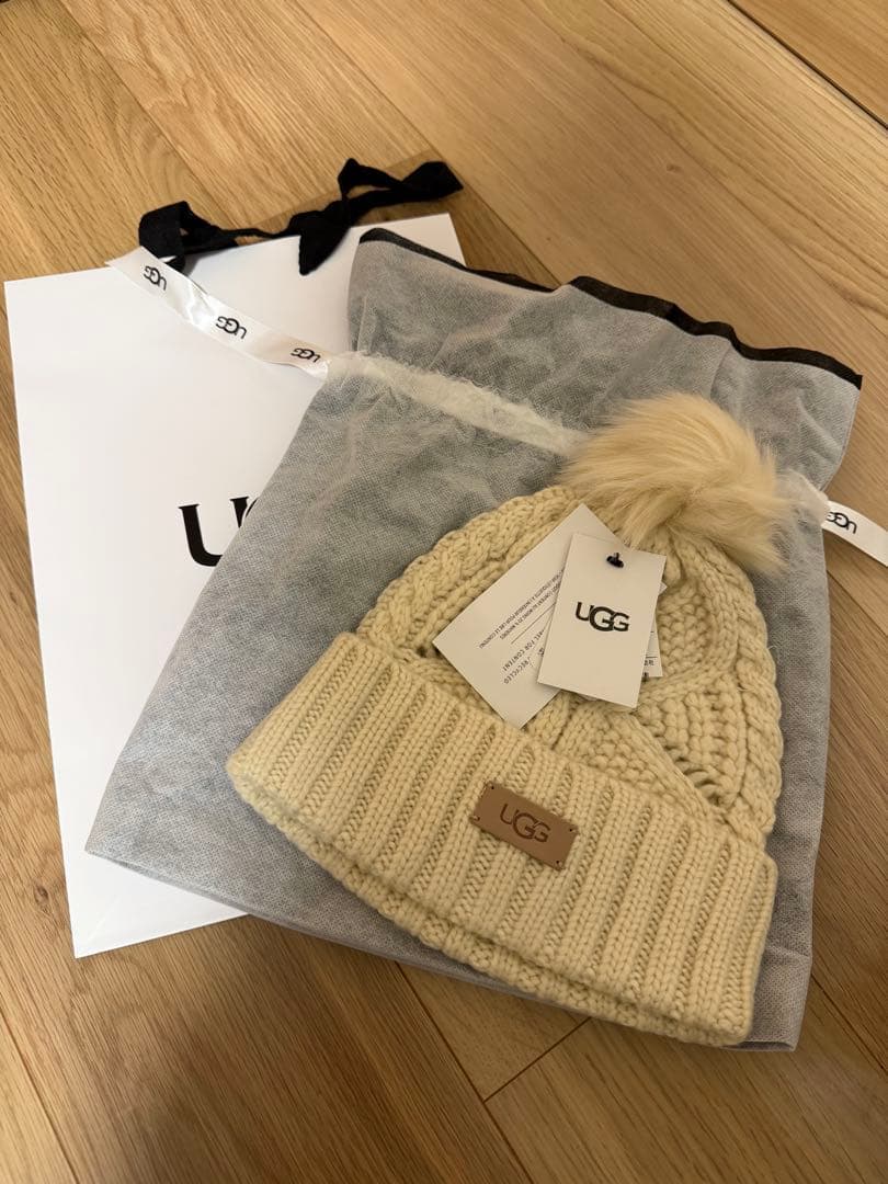 ♡ UGG ニット帽 2025秋冬カラーCream ホワイト
