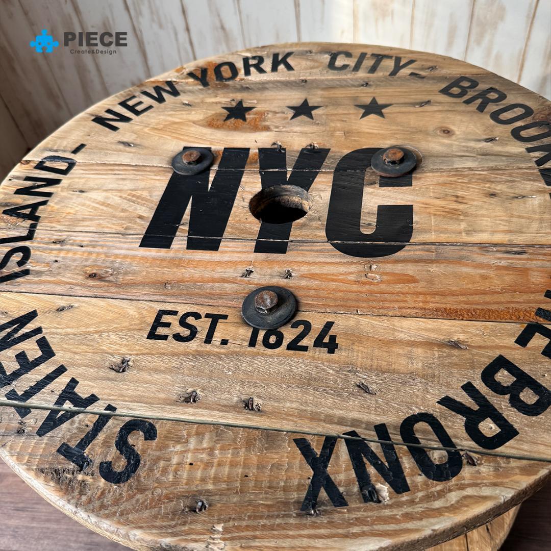 ケーブルドラム 電線ドラム テーブル アメリカン インテリア ガレージ 古材NY