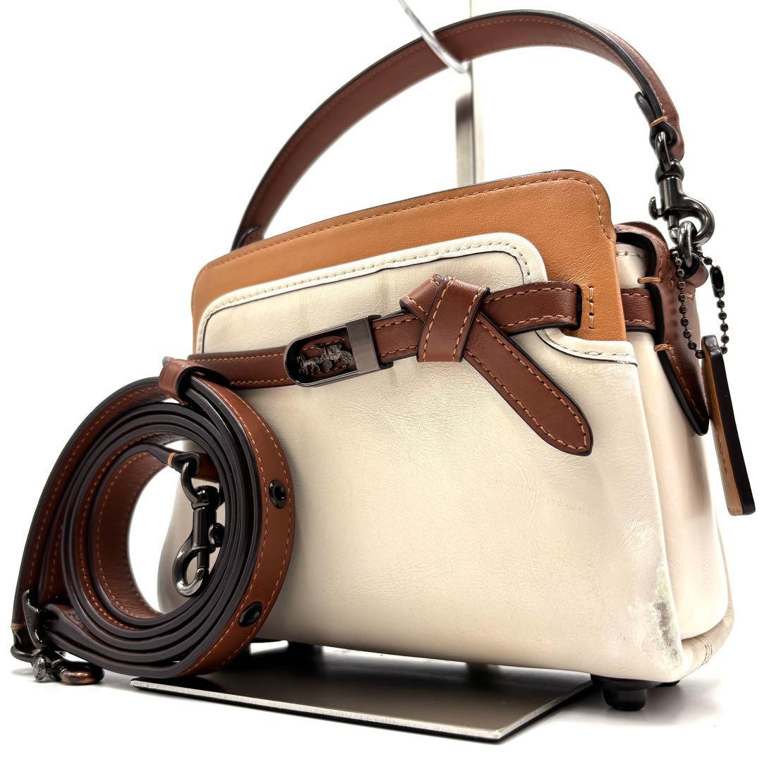 現行 コーチ 2way テート 18クロスボディ カラーブロック ハンドバッグ