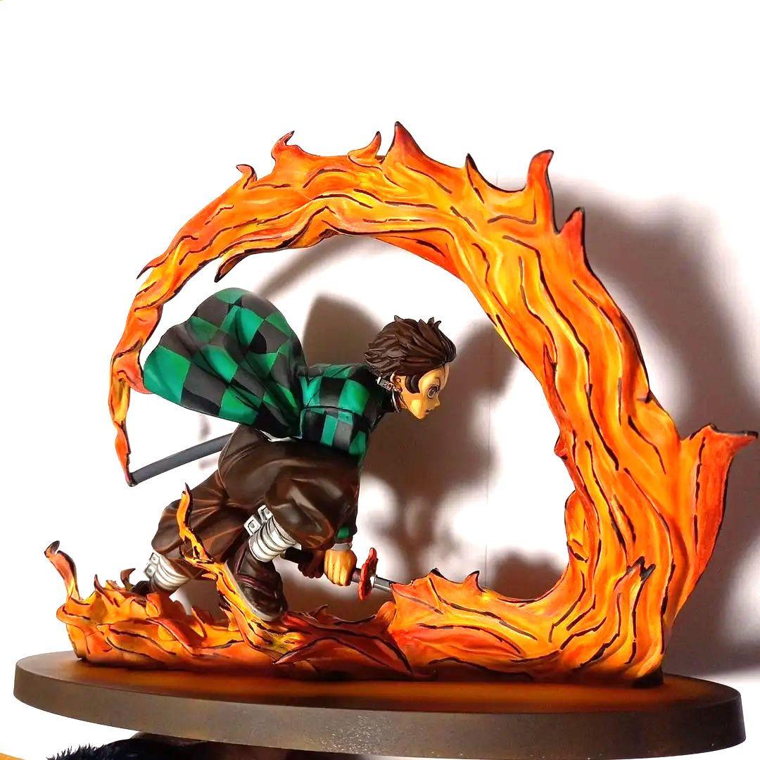 鬼滅の刃 竈門炭治郎 フィギュア リペイント ２次元彩色 ヒノカミ神楽 煉獄