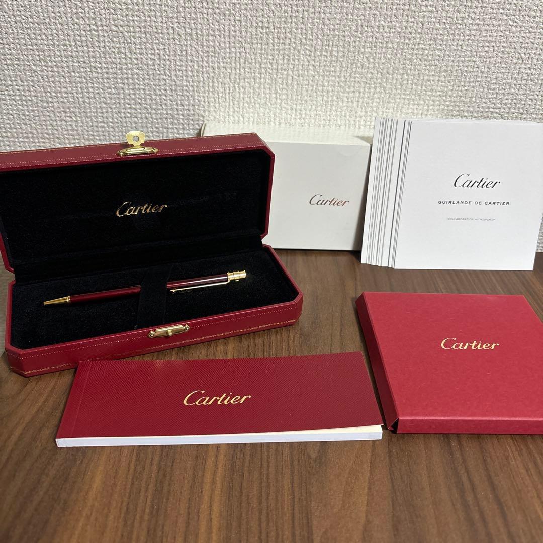 【超美品】カルティエ ボールペン ボルドー 保証書付き