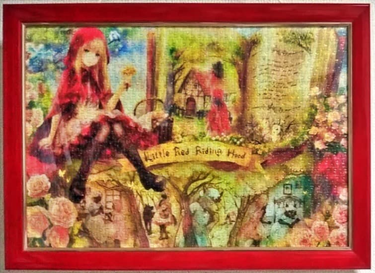 ジグソーパズル完成品：赤ずきん物語【フレーム付】